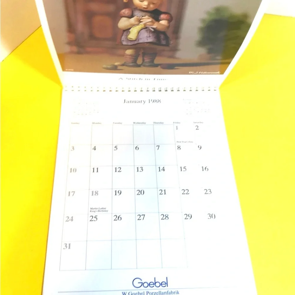 4 Vintage M I Hummel Calendars with Great Pictures